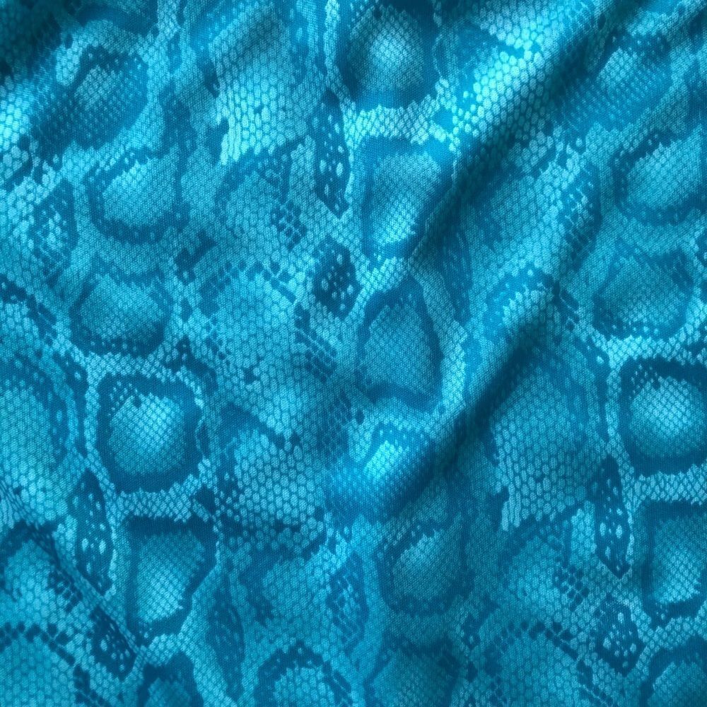 Vintage Luna Blue Snake Print Dress XS/S - Picture 3 of 8